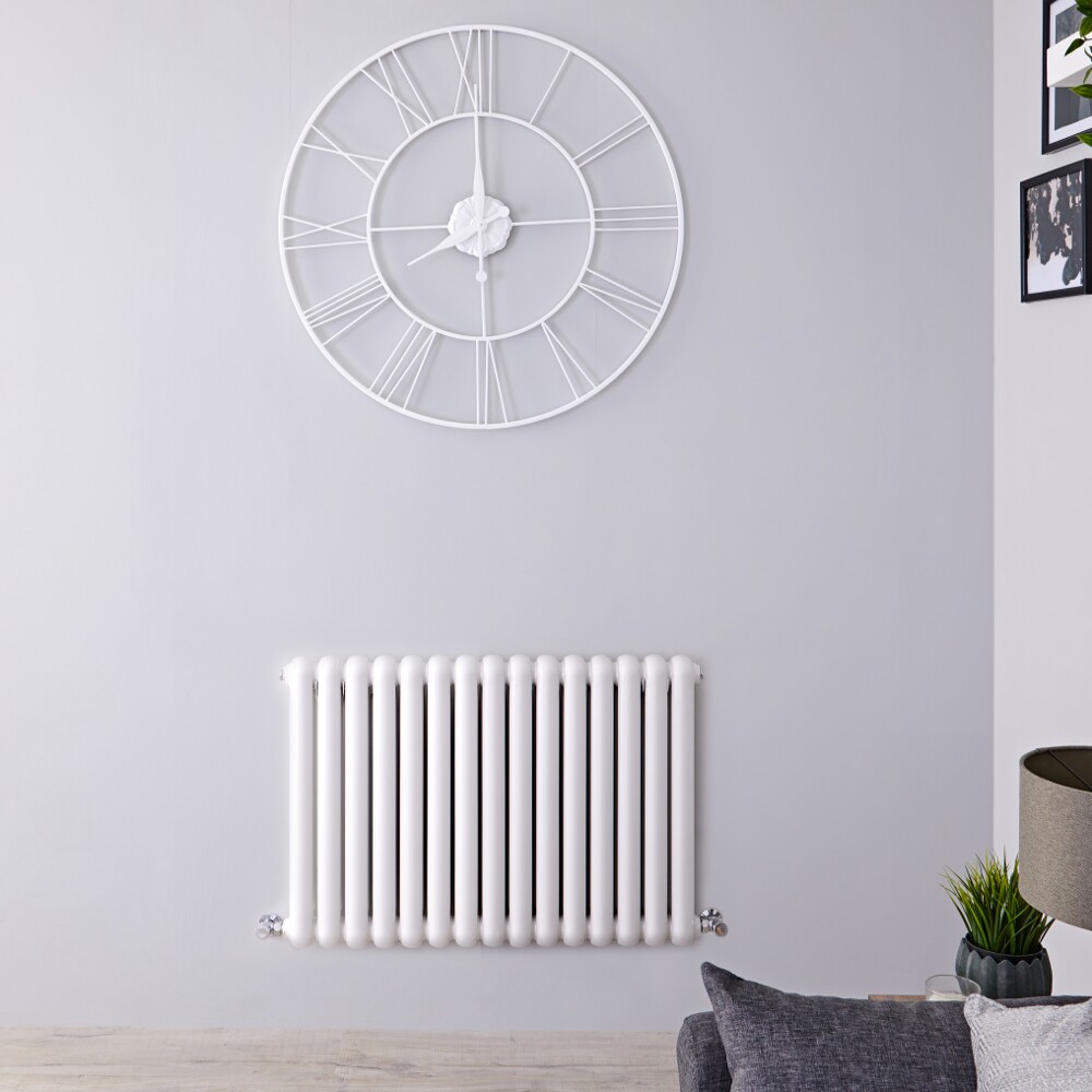 Radiador de Diseño Horizontal Doble Tradicional - Blanco - 635mm x 863mm x 80mm - 1496 Vatios - Saffre