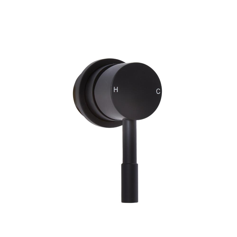 Llave de Ducha de 1 Función Manual Redonda Negra - Nox