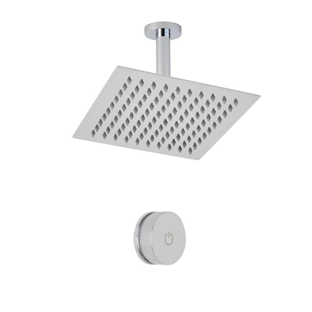 Ducha Digital con Sistema de Control de 1 Salida con Alcachofa de Ducha Cuadrada de 200x200mm y Brazo de Techo - Narus