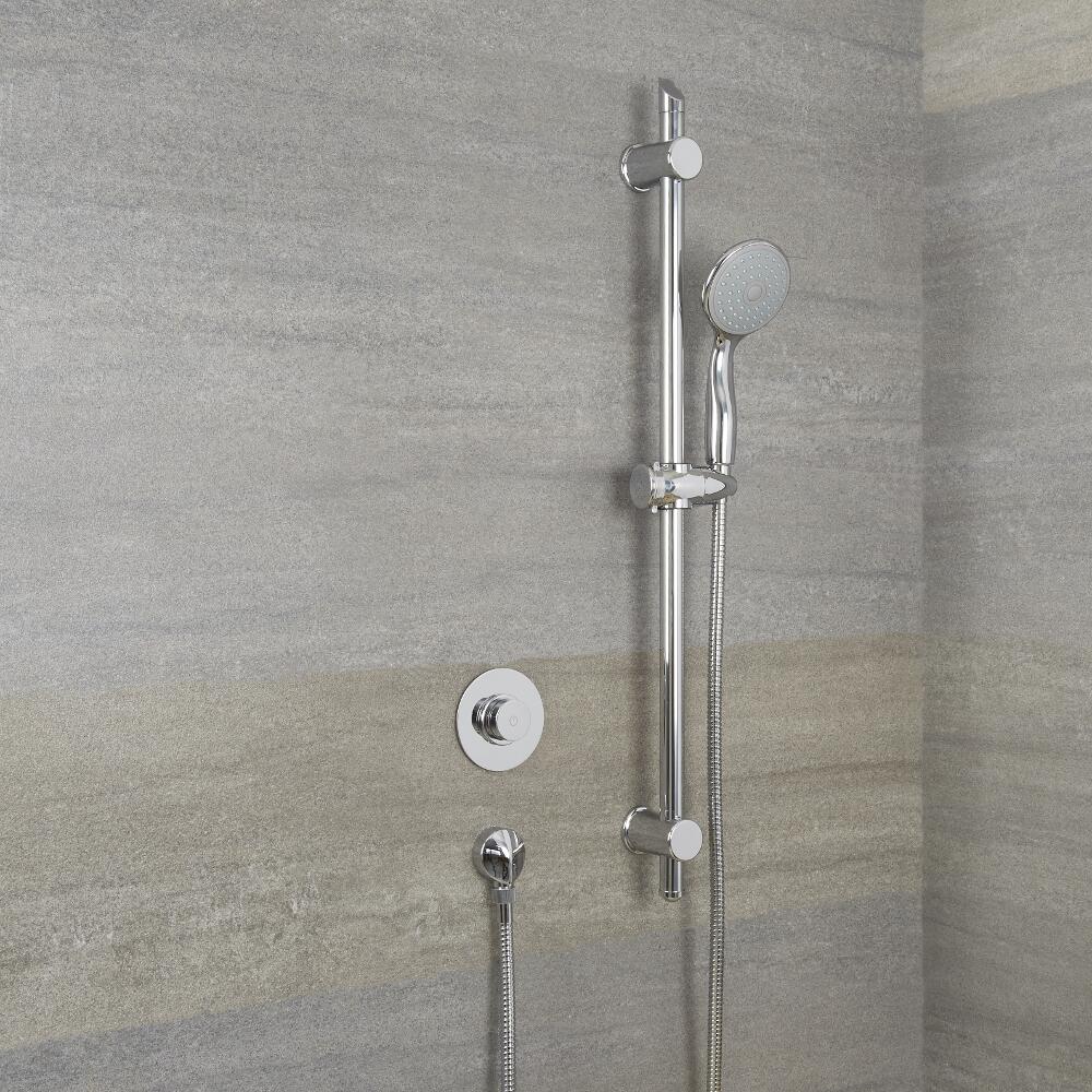 Ducha Digital con Sistema de Control de 1 Salida con Barra de Ducha Deslizante y Telefonillo - Narus