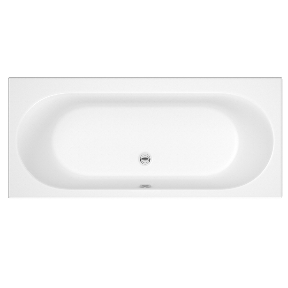 Bañera Acrílica Blanca con Diseño Redondeado Otterton - Disponible en Distintas Medidas