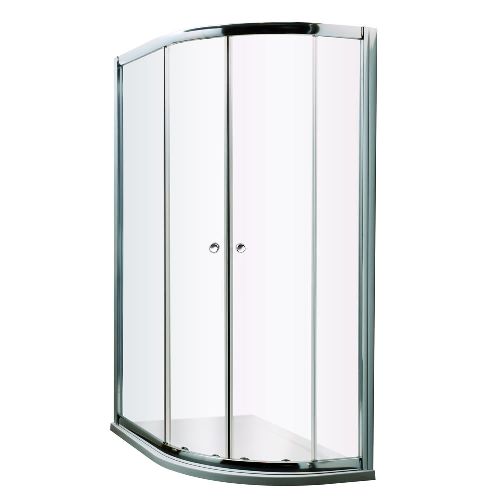 Mampara de Ducha Angular 1200x900x1950 Entrada Derecha con Plato de Ducha - Hutton