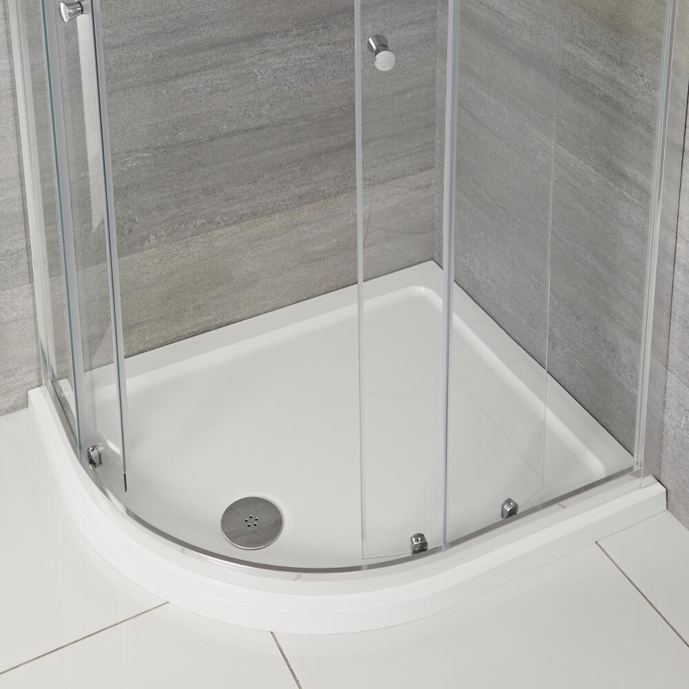 Plato de Ducha Angular de Cuarto de Círculo Disponible en Distintas Medidas Maxton