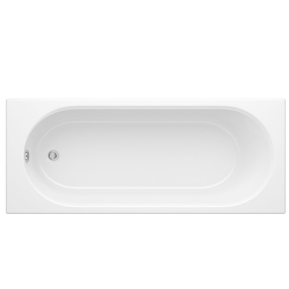 Bañera Acrílica Blanca con Diseño Redondeado Alswear - Disponible en Distintas Medidas