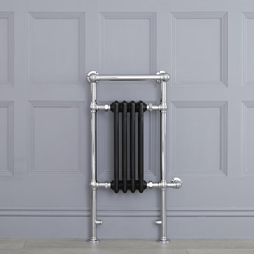 Radiador Toallero Tradicional con Elemento Eléctrico de 400 Watt - Negro - 930mm x 450mm - Avon