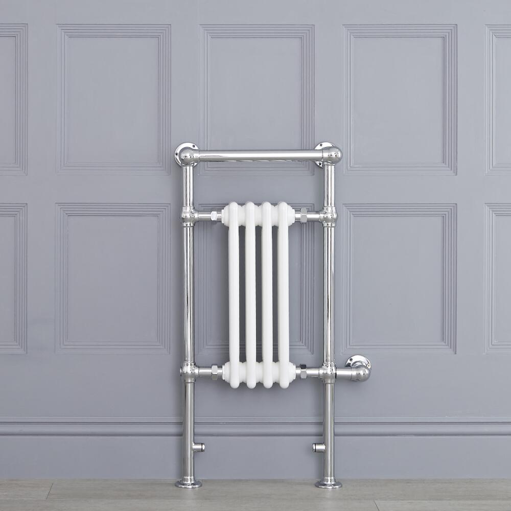 Radiador Toallero Tradicional con Elemento Eléctrico de 400 Watt - Blanco - 930mm x 452mm - Elizabeth