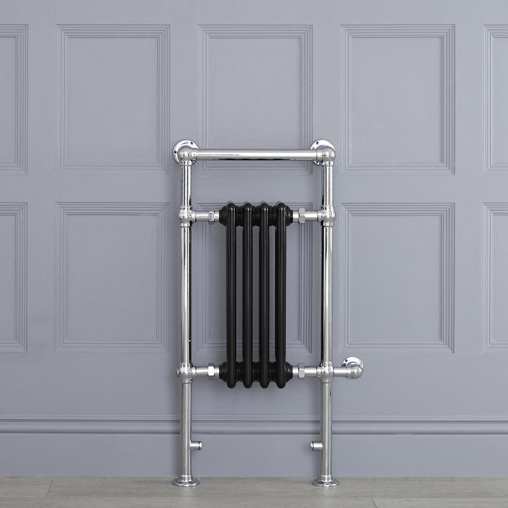 Radiador Toallero Tradicional con Elemento Eléctrico de 400 Watt - Negro - 930mm x 452mm - Avon