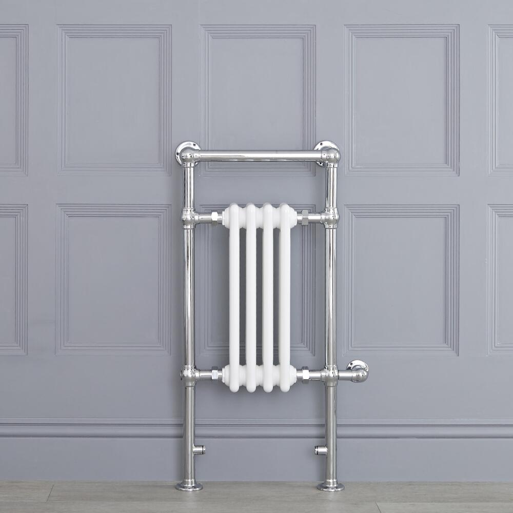 Radiador Toallero Tradicional con Elemento Eléctrico de 400 Watt - Blanco - 930mm x 452mm - Avon