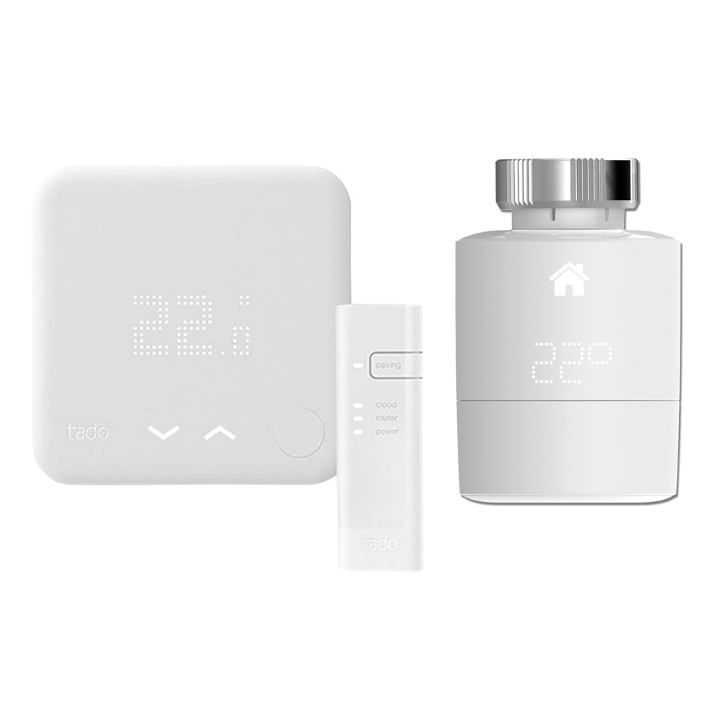 Kit de Inicio Inteligente (v3) Tado° con Termostato Inteligente y 1 Cabezal Termostático Horizontal