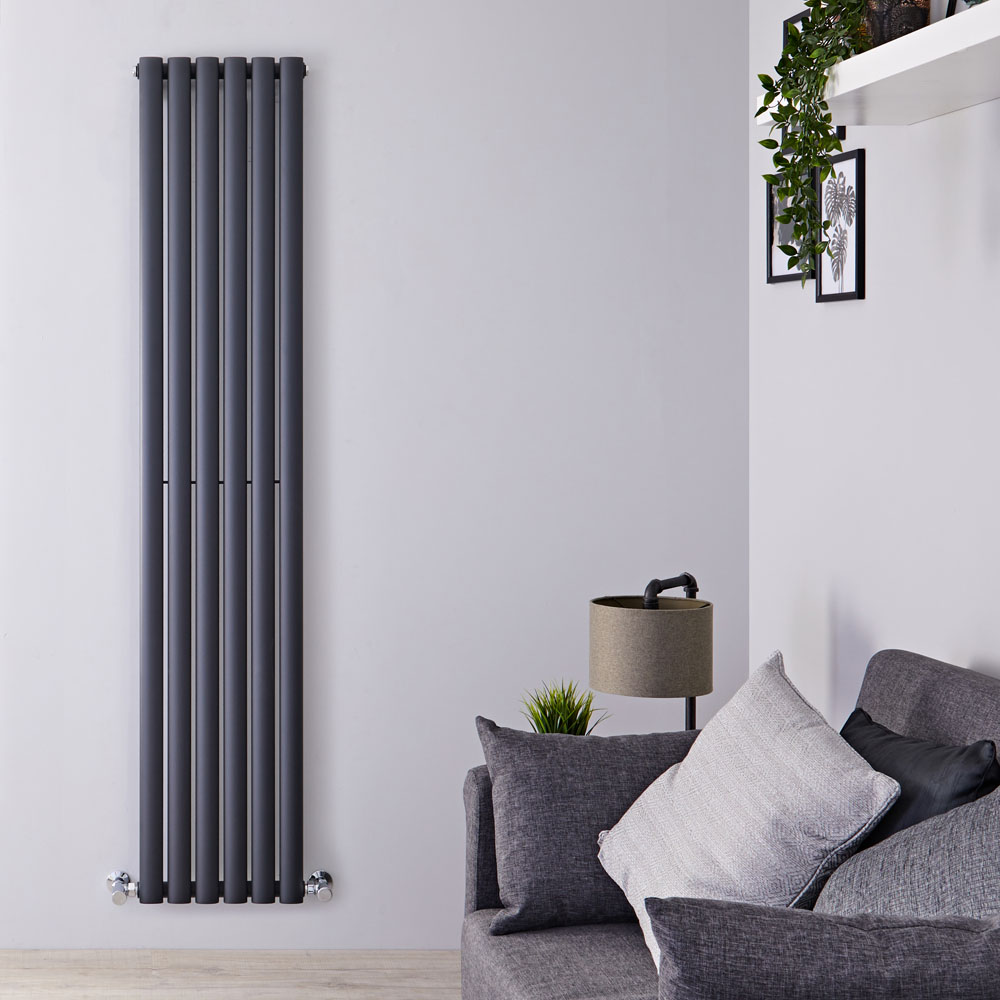 Radiador de Diseño Vertical - Antracita - 1780mm x 354mm x 56mm - 892 Vatios - Revive