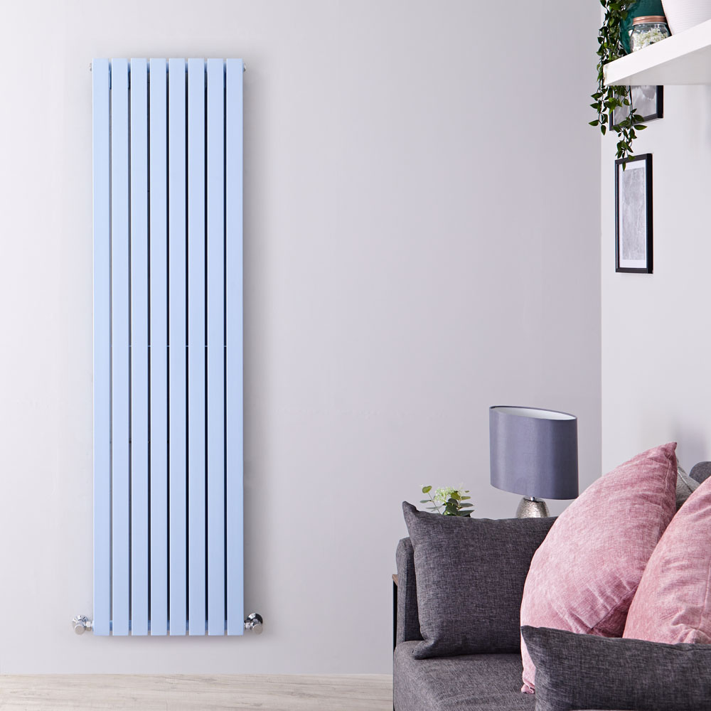 Radiador de Diseño Vertical Doble - Azul Celeste - 1780m x 472mm x 72mm - 1931 Vatios - Sloane