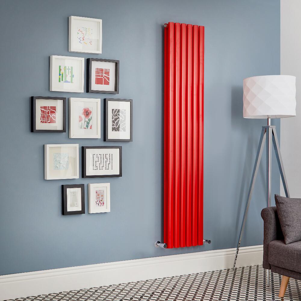Radiador de Diseño Vertical Doble - Rojo - Revive - Disponible en Distintas Medidas