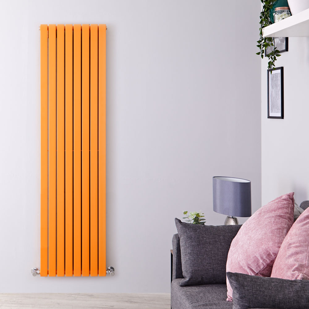 Radiador de Diseño Vertical Doble - Naranja Claro - 1780m x 472mm x 72mm - 1931 Vatios - Sloane