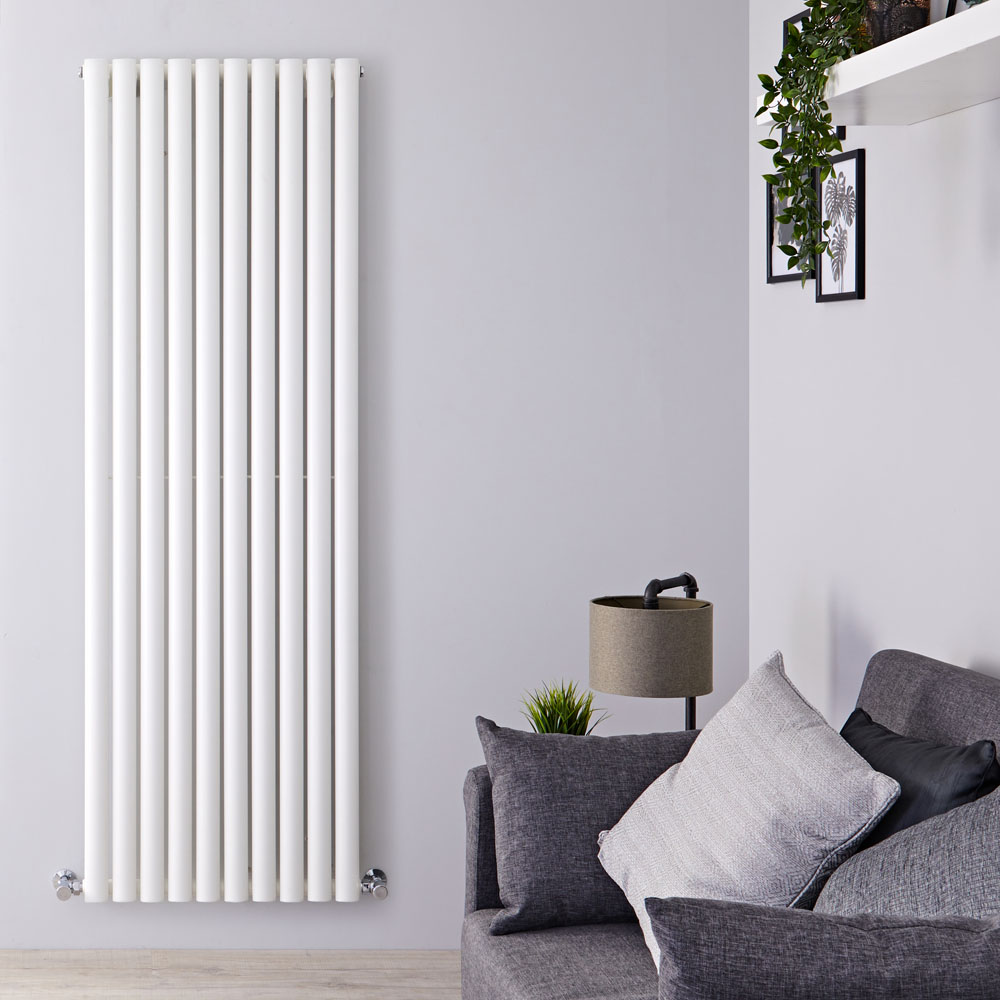 Radiador de Diseño Vertical - Blanco - 1780mm x 590mm x 55mm - 1487 Vatios - Revive