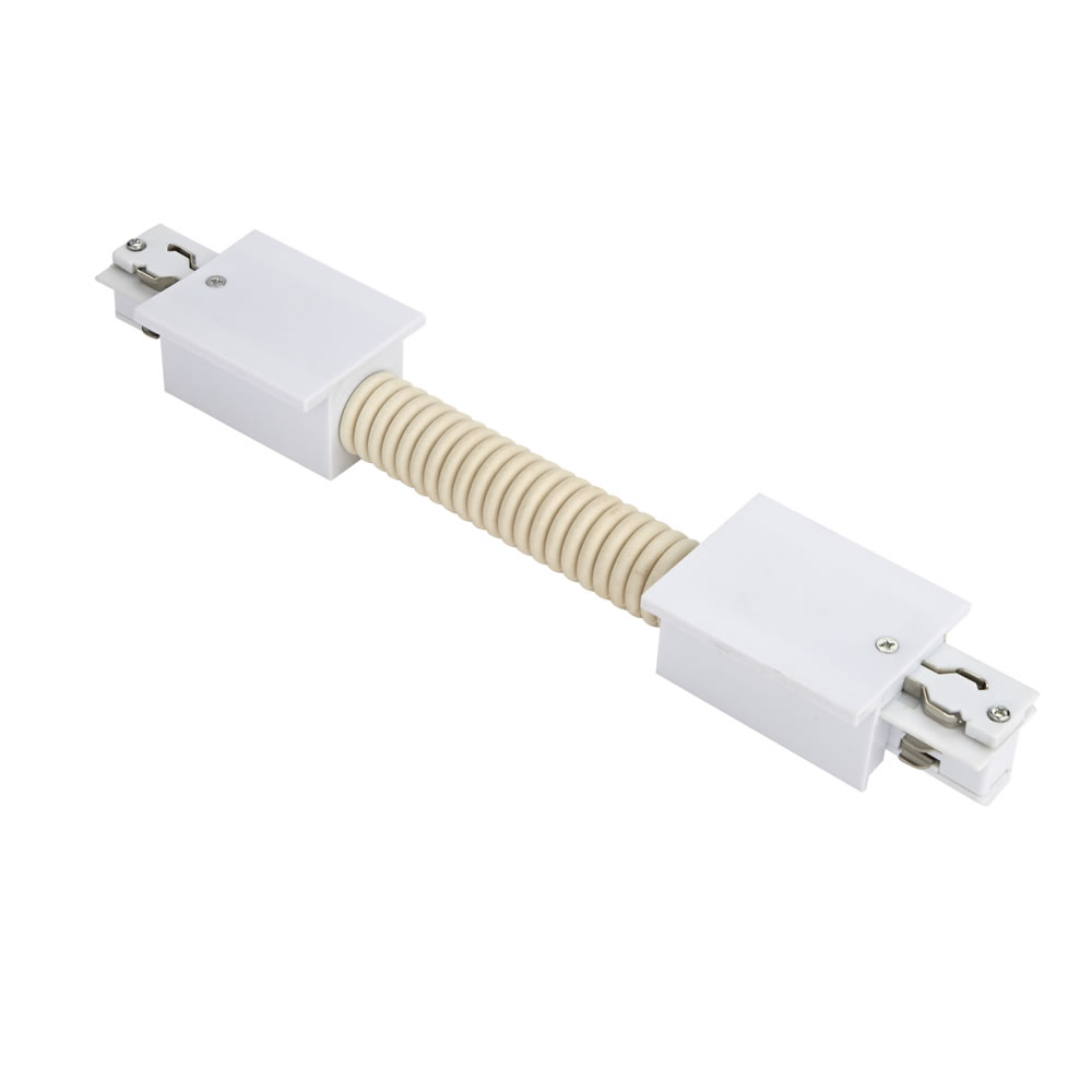 Biard Conector Flexible Empotrable para Carriles de 3 Circuitos - Blanco