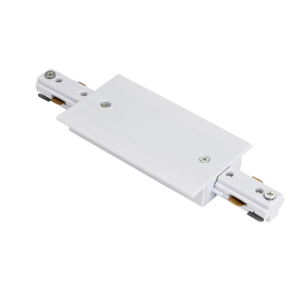 Biard Conector de Alimentación Recto Para Sistemas de 1 Circuito - Blanco