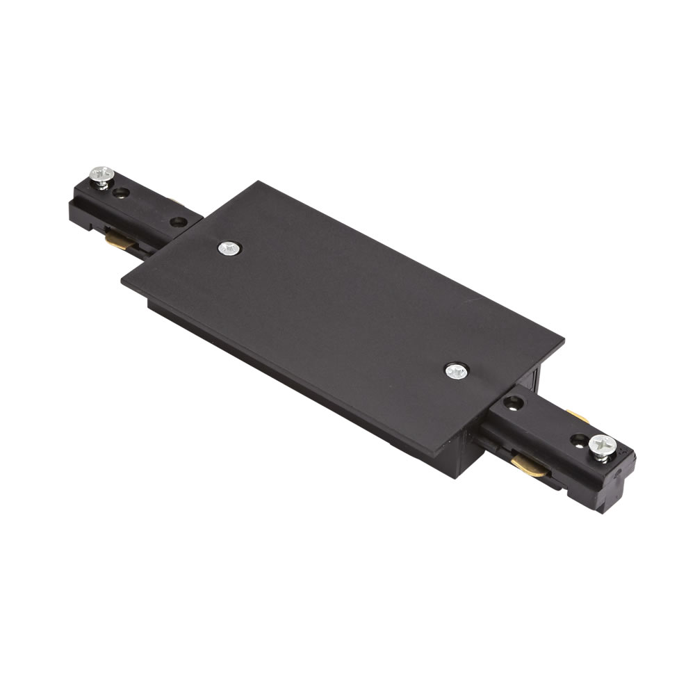 Biard Conector de Alimentación Recto Empotrable Para Sistemas de 1 Circuito - Negro