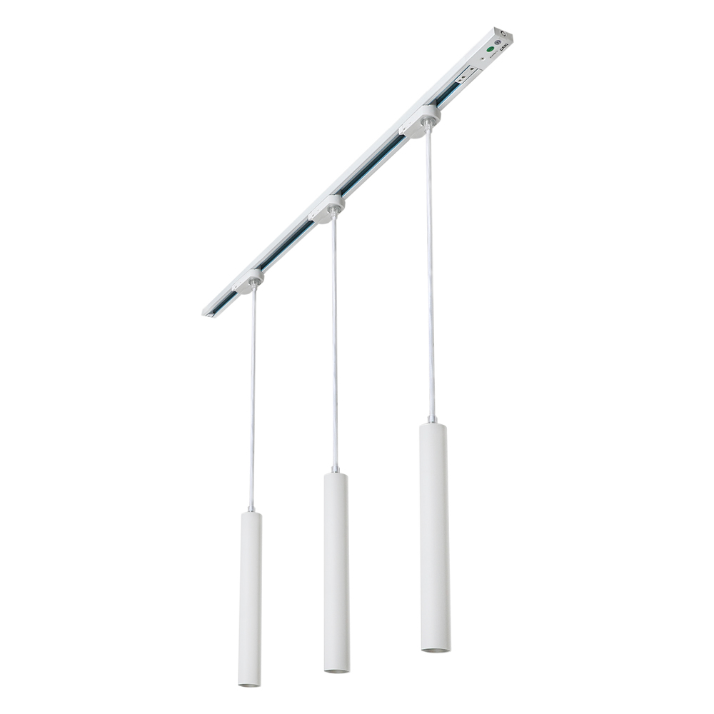 Kit con 3 Lámparas de Techo Colgantes LED de 5W y Carril 5Wcon Acabado Blanco – Liv