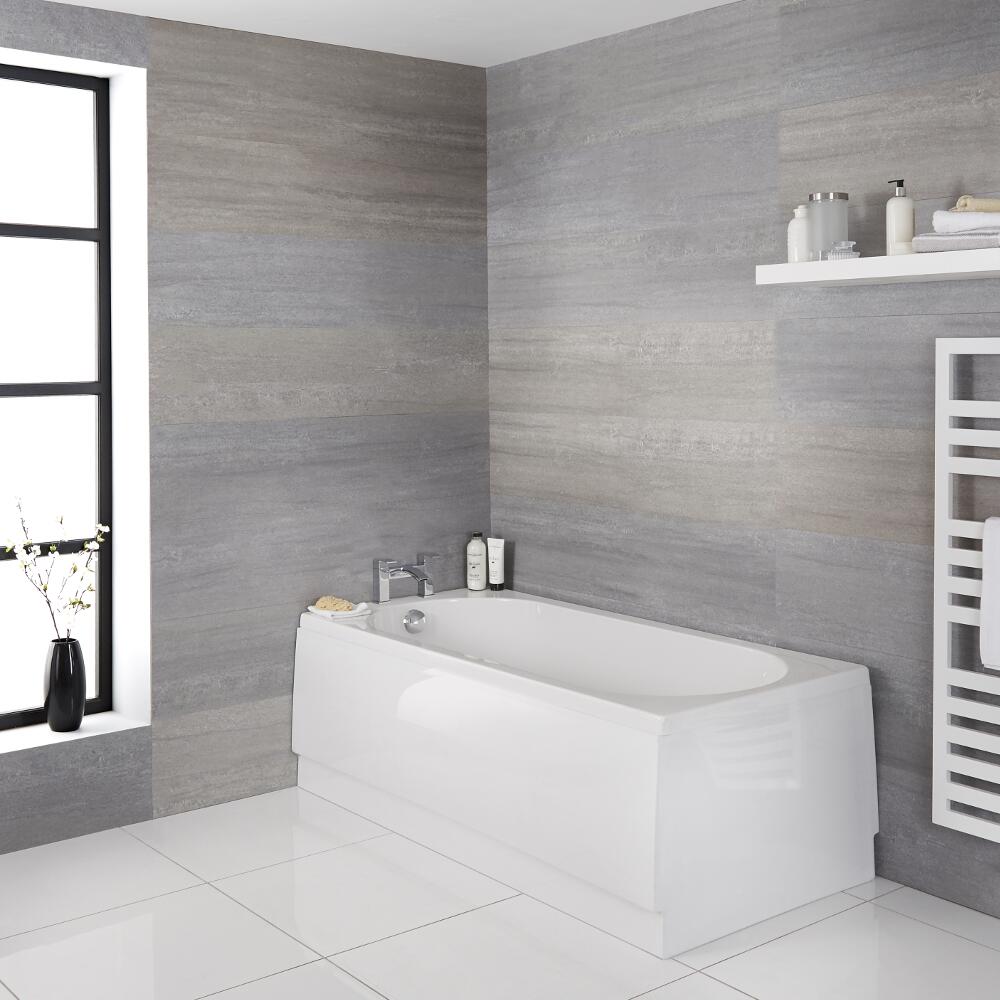 Bañera Rectangular Acrílica Retro Blanca 1500x700mm