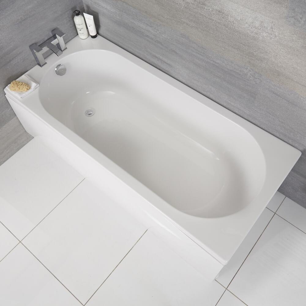 Bañera Rectangular Acrílica Retro Blanca 1600x700mm