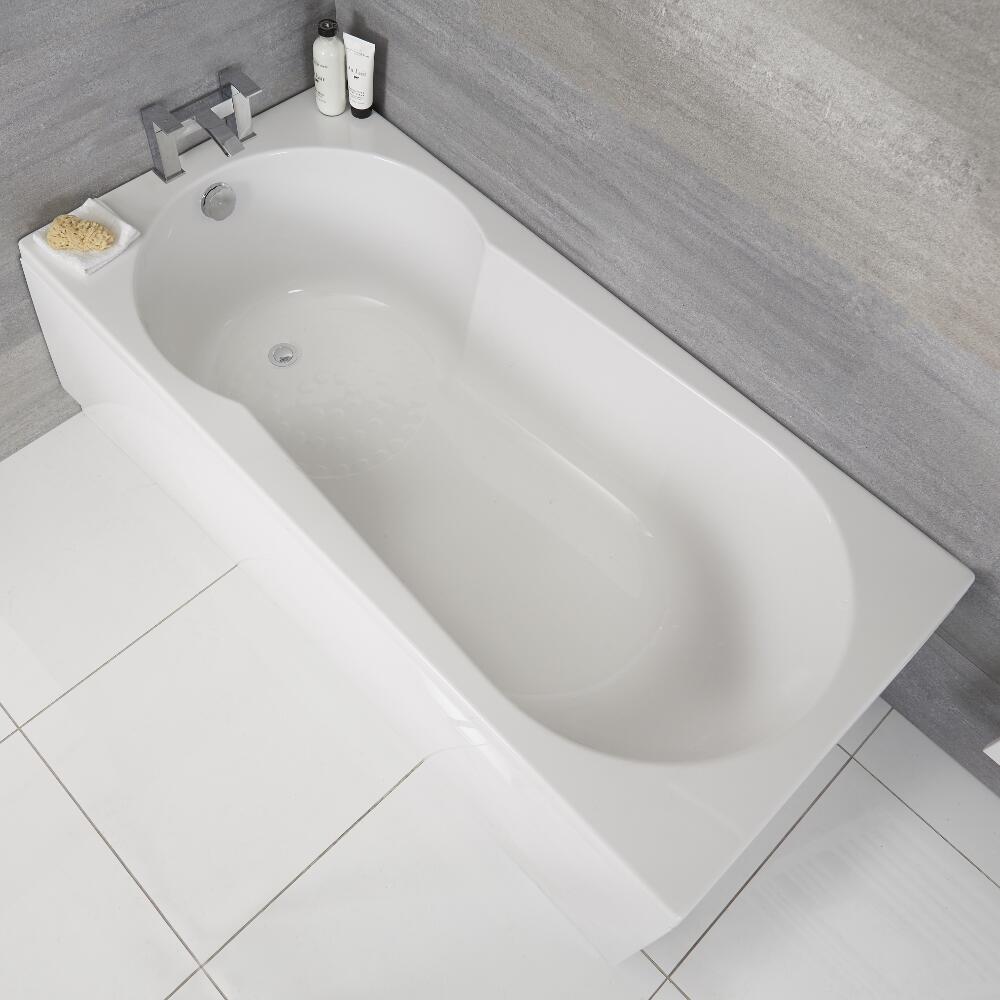 Bañera Rectangular Acrílica Blanca 1700x800mm
