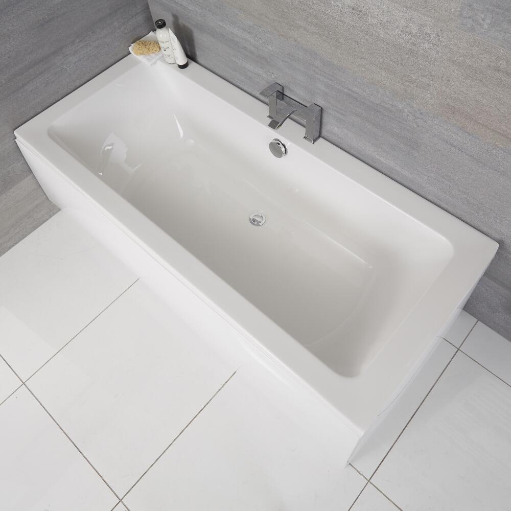 Bañera Rectangular Acrílica Moderna Blanca de 1700x700mm