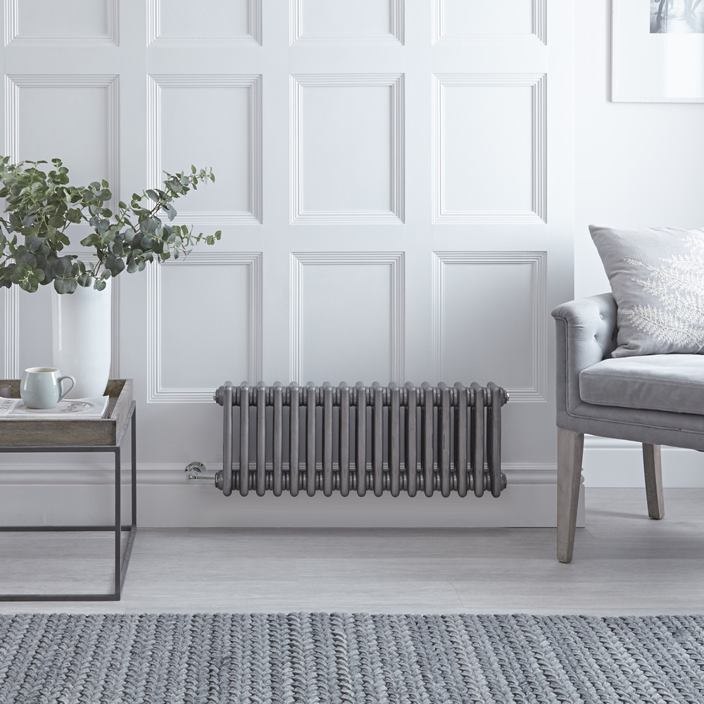 Radiador de Diseño Eléctrico - Horizontal Triple Tradicional - Metal Rudo - 300mm x 785mm - Elemento Eléctrico de 600W - Windsor