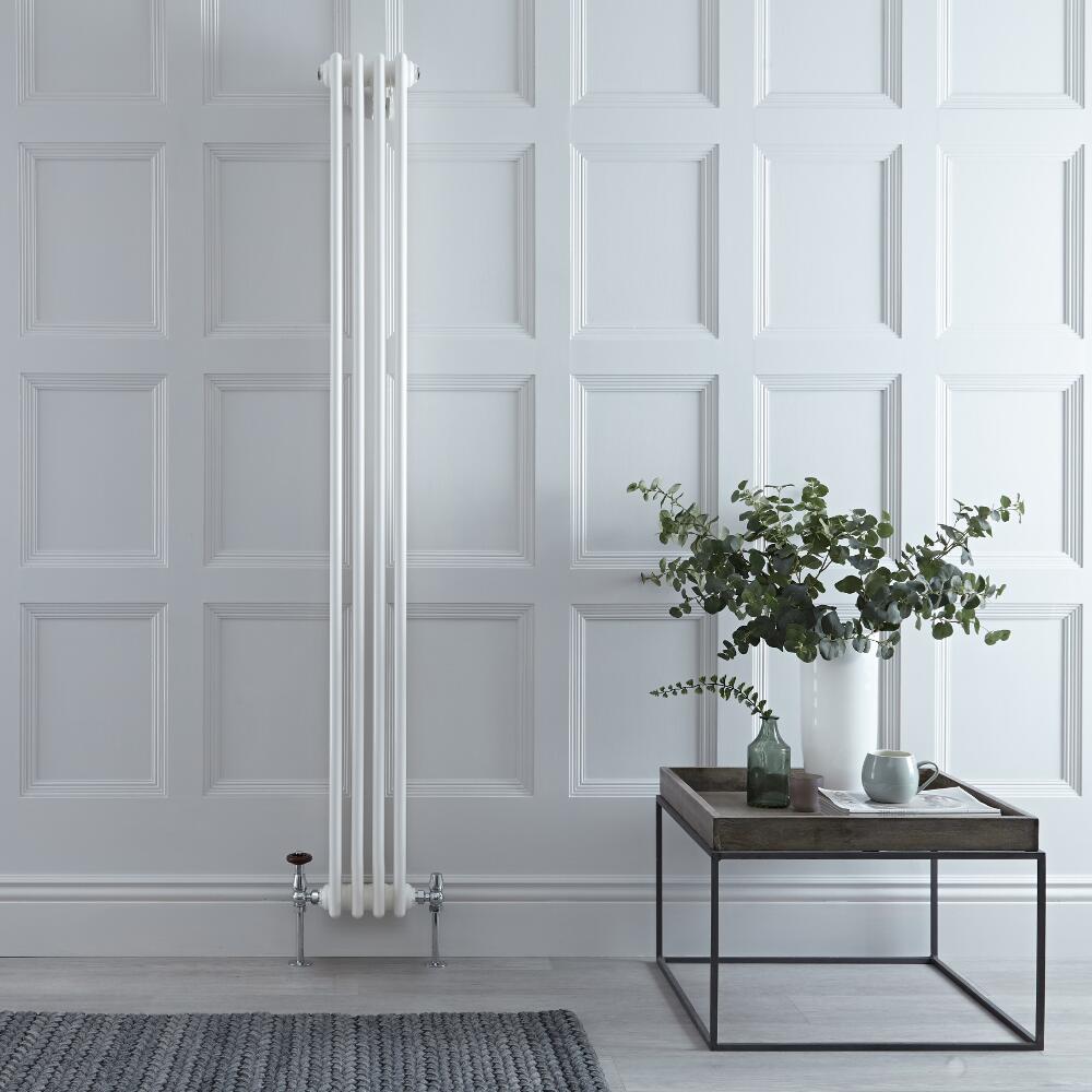 Radiador de Diseño Vertical Triple Tradicional - Blanco - 1800mm x 200mm x 100mm - 779 Vatios - Regent