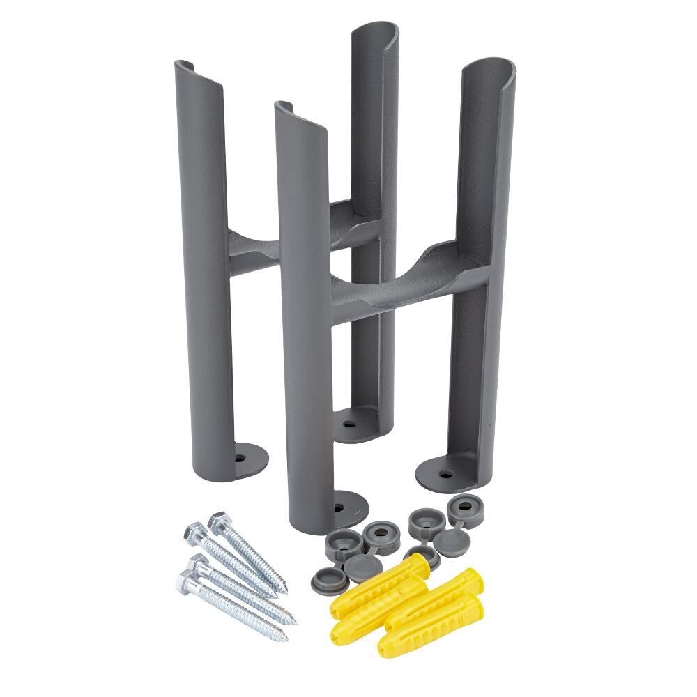 Conjunto de Soporte para Montaje a Suelo Para Radiadores Tradicionales con 3 Columnas de Color Antracita