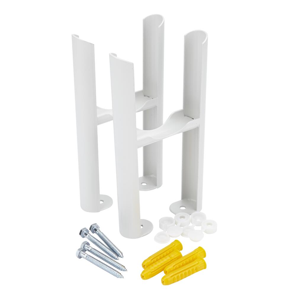 Conjunto de Soporte para Montaje a Suelo Para Radiadores Tradicionales Blancos con 3 Columnas