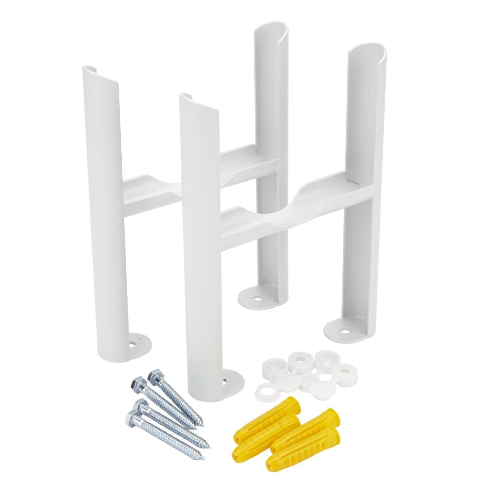Conjunto de Soporte para Montaje a Suelo Para Radiadores Tradicionales Blancos con 4 Columnas