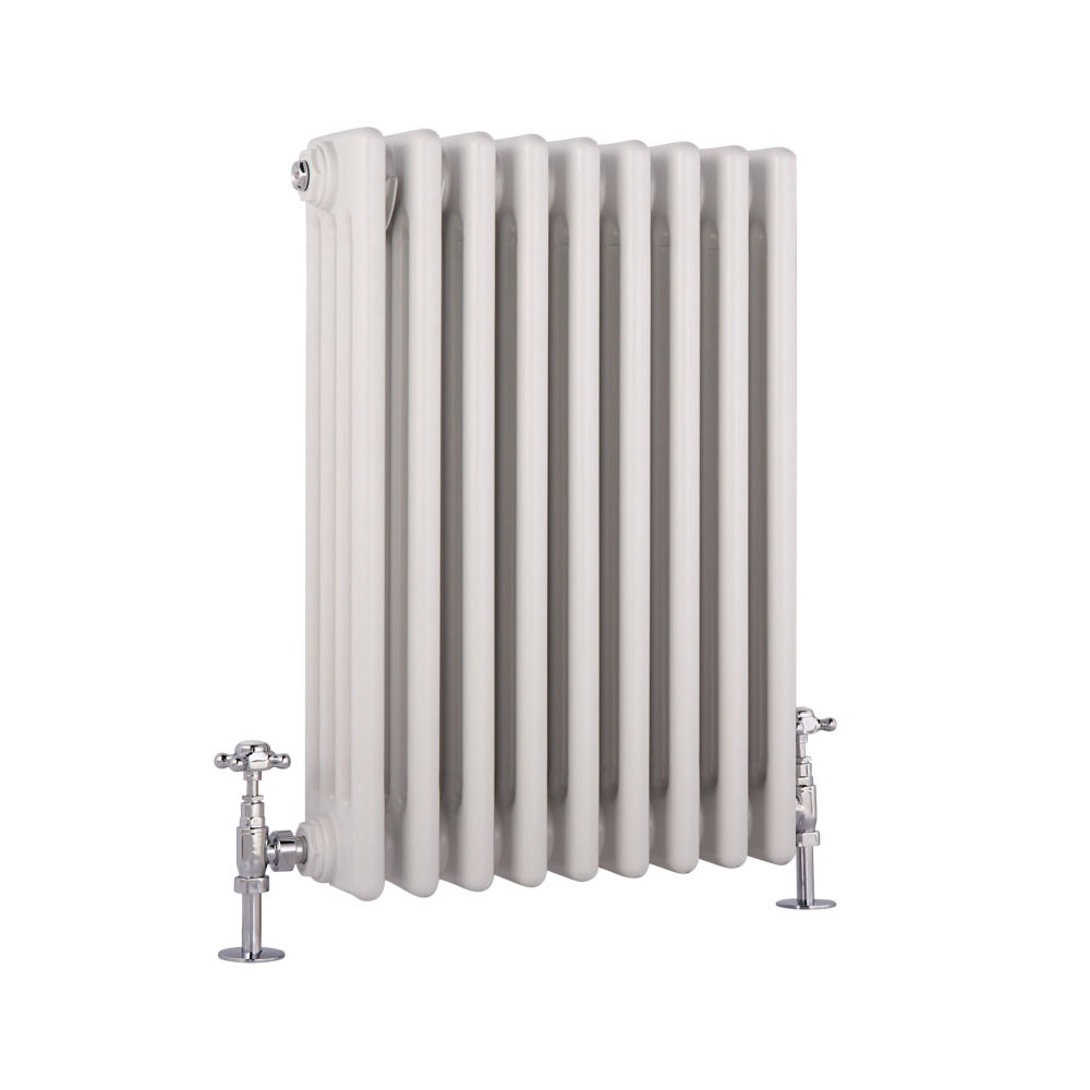 Radiador de Diseño Horizontal Cuádruple Tradicional - Blanco - 600mm x 405mm - 854 Vatios - Regent