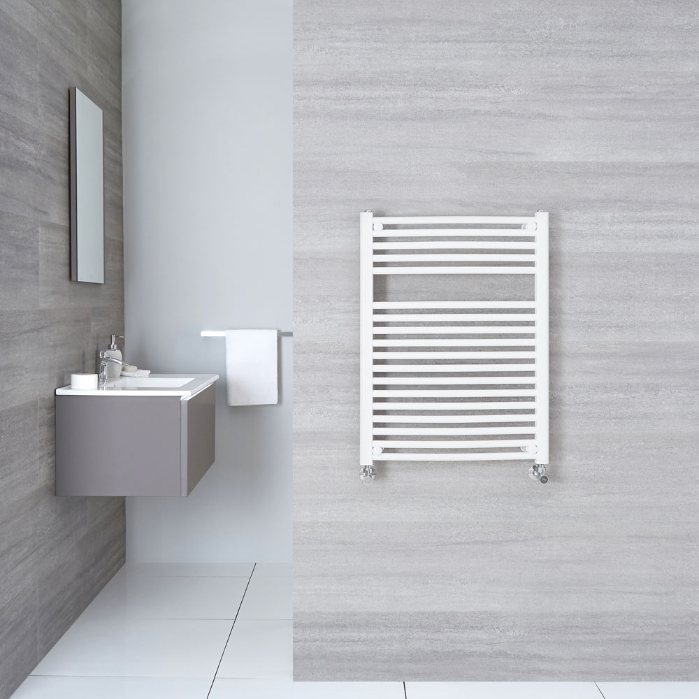 Radiador Toallero Curvo - Blanco - 800mm x 600mm x 52mm - 592 Vatios - Sterling