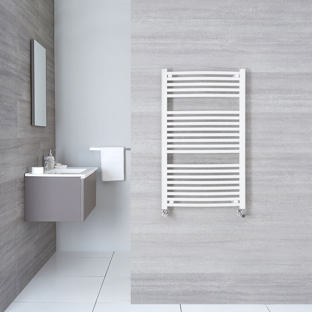 Radiador Toallero Curvo - Blanco - 1000mm x 600mm x 52mm - 740 Vatios - Sterling