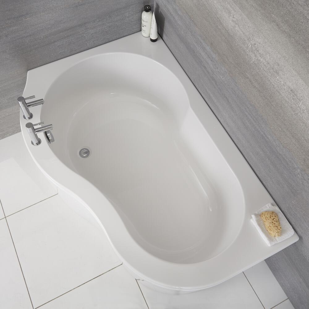 Bañera Angular Acrílica Versión Izquierda 150x100cm con Faldón
