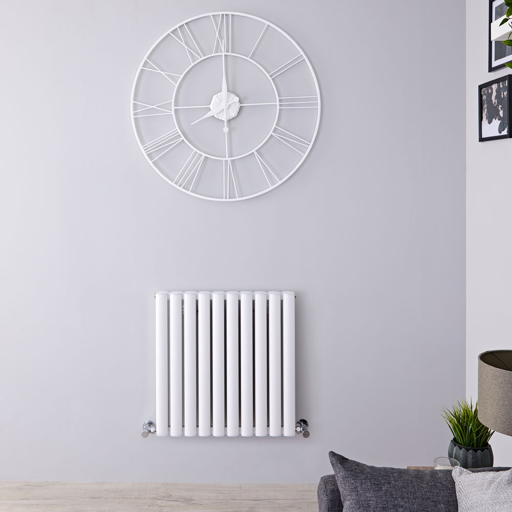 Radiador de Diseño Horizontal Doble - Blanco - 600mm x 595mm x 78mm - 783 Vatios - Revive
