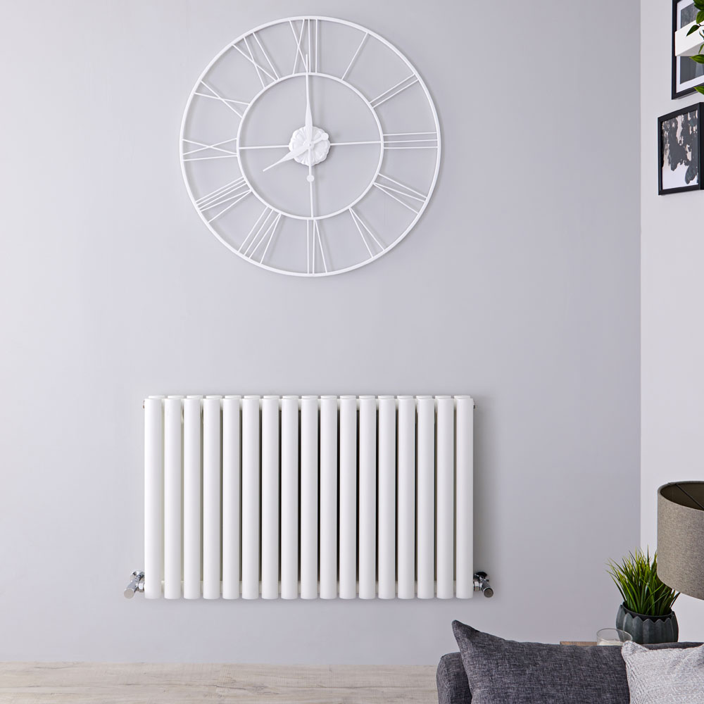Radiador de Diseño Horizontal Doble - Blanco - 601mm x 1000mm x 78mm - 1331 Vatios - Revive
