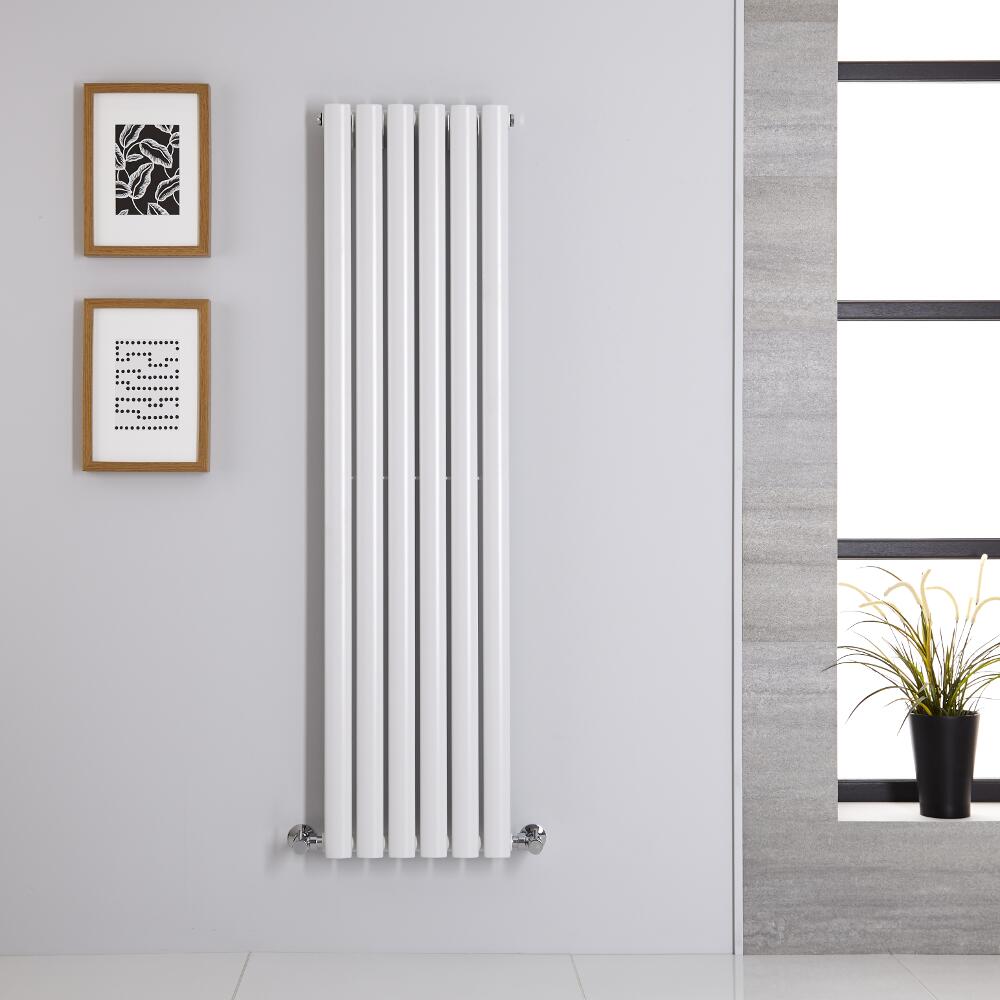 Radiador de Diseño Vertical - Blanco - 1400mm x 354mm x 56mm - 686 Vatios - Revive