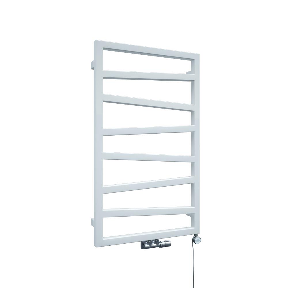 Radiador Toallero de Diseño Vertical Con Conexión Central - Blanco - 835mm x 500mm x 30mm - 405 Vatios - Torun