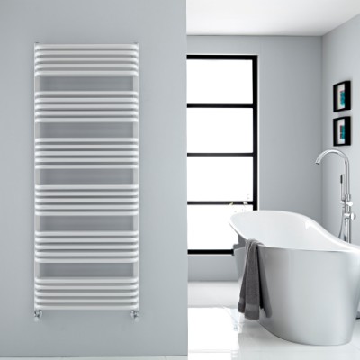 Radiador toallero curvo gris 50x 116, Muebles de baño