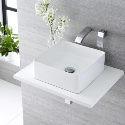 Mueble bajo ARCTIC 1400 Blanco Softtouch para lavabos sobre encimera.