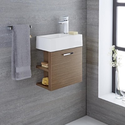  Mueble de baño con base de lavabo gris de 24 /30/36 pulgadas  de ancho (24 pulgadas de ancho) : Herramientas y Mejoras del Hogar