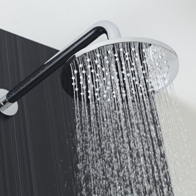 Alcachofa de ducha de 12 pulgadas ducha de lluvia de acero inoxidable cabezal de ducha empotrable giratorio cabezal de ducha redondo para hogar y hotel diseño ultrafino 